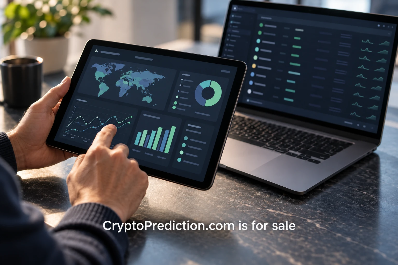 Editorial research scene for crypto prediction apps and tools