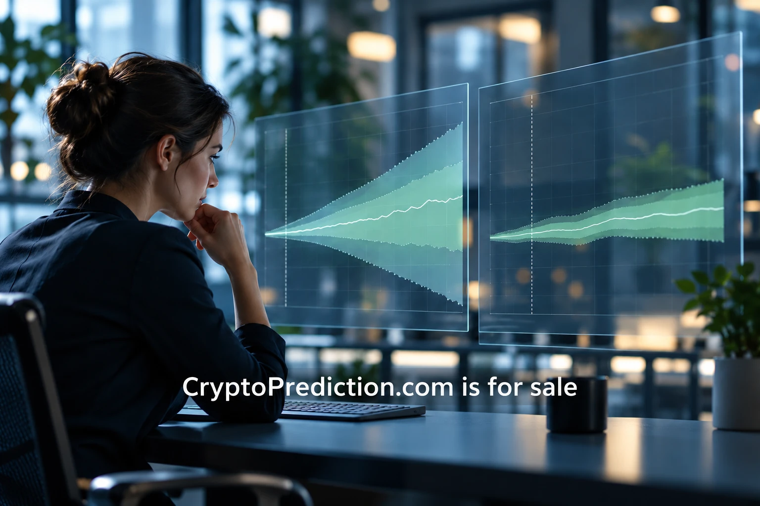 Editorial research scene for how to read a crypto price prediction